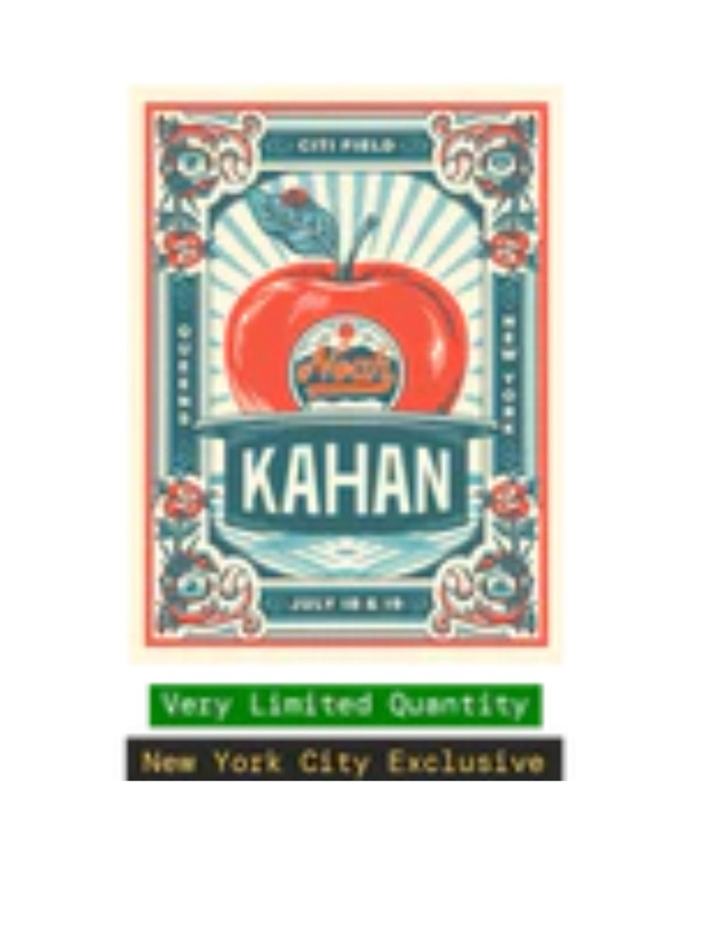 Noah Kahan The Great Divide Tour Queens, NYC Exclusive Poster